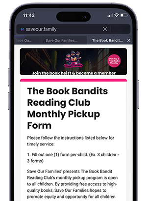 Book Bandits Signup Form MockUp